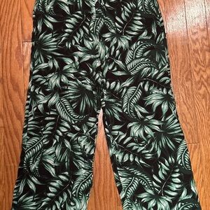 H&M Green Leaf Pattern Pants